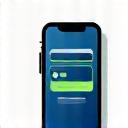 Icône de téléphone mobile pour paiement intégré